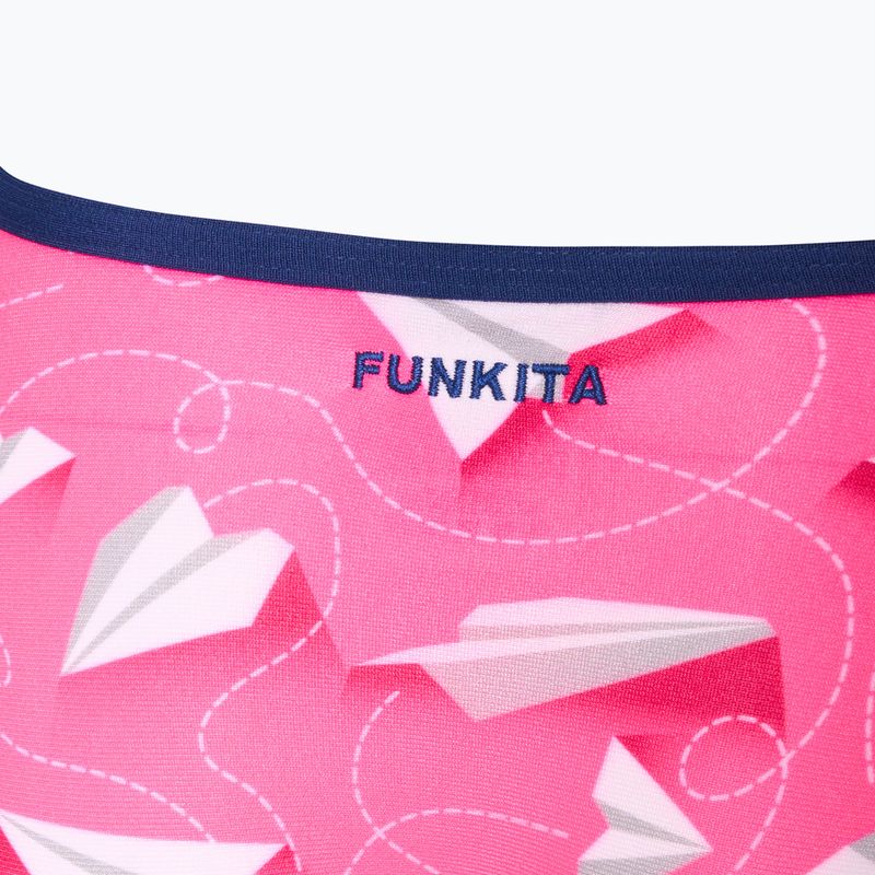 Dětské jednodílné plavky Funkita Single Strap One Piece paper pink 3