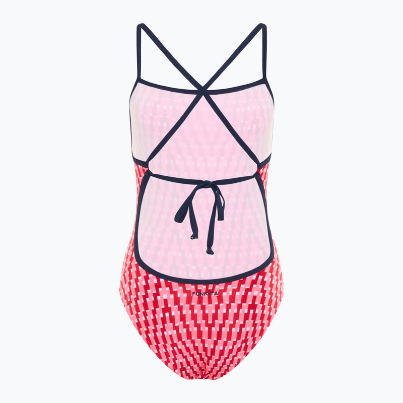 Dámské jednodílné plavky Funkita Tie Me Tight One Piece red 2