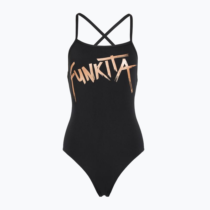 Dámské jednodílné plavky Funkita Strapped In One Piece bronzed