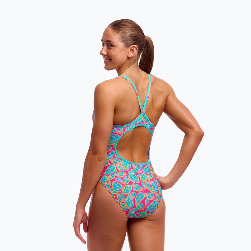Dámské jednodílné plavky Funkita Diamond Back Planted Pink 4
