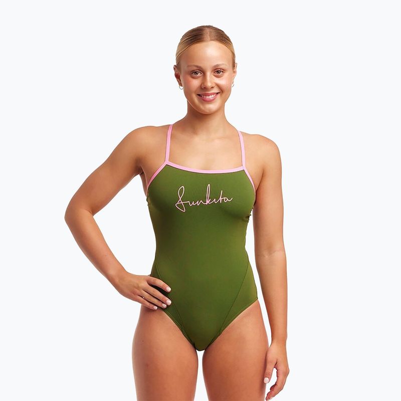 Dámské jednodílné plavky Funkita s jedním ramínkem glamo camo