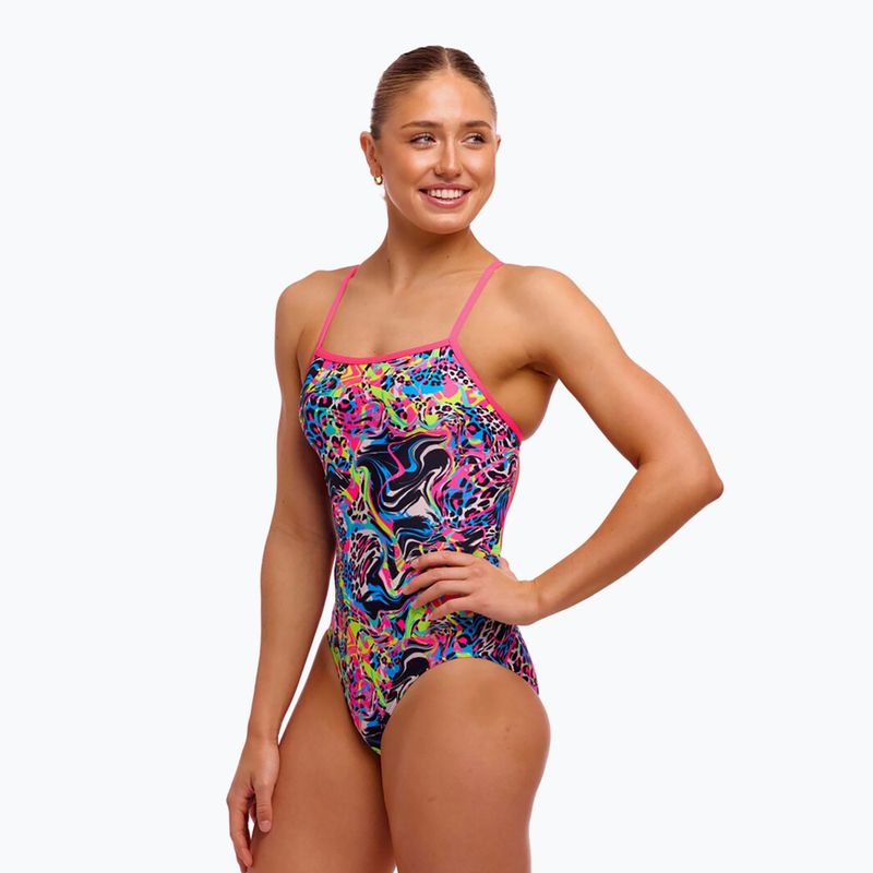 Dámské jednodílné plavky Funkita Single Strap One Piece lolly leopard 3