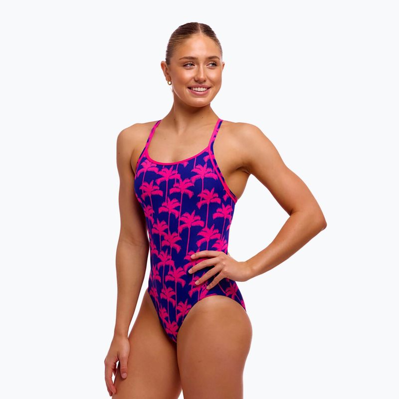 Dámské jednodílné plavky Funkita Diamond Secure One Piece pinky palms 2