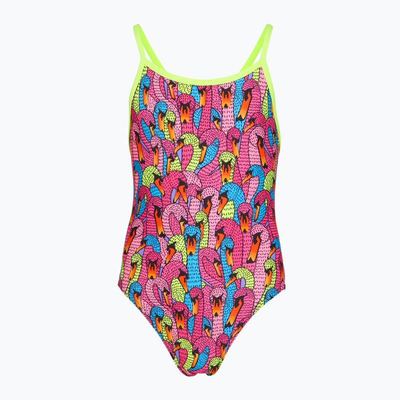 Dětské jednodílné plavky Funkita Single Strap One Piece swan city