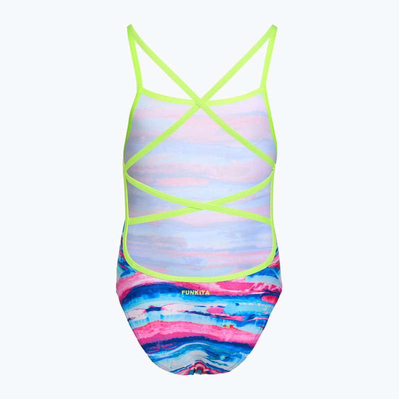 Jednodílné plavky Funkita Strapped In One piece colour cutaway 2