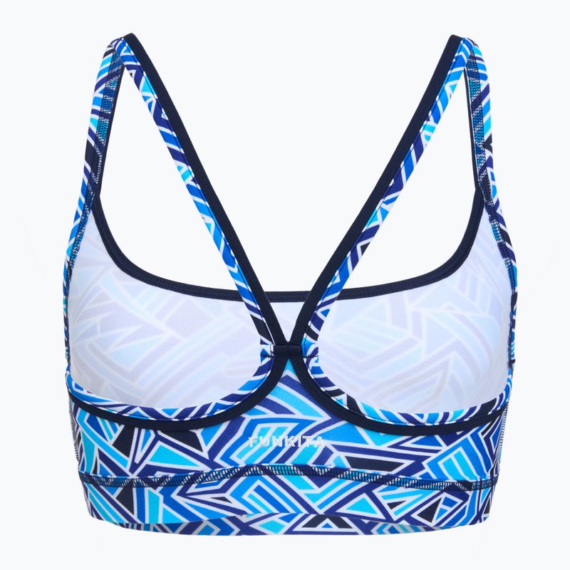 Horní díl plavek Funkita Sports Top blue bits 2