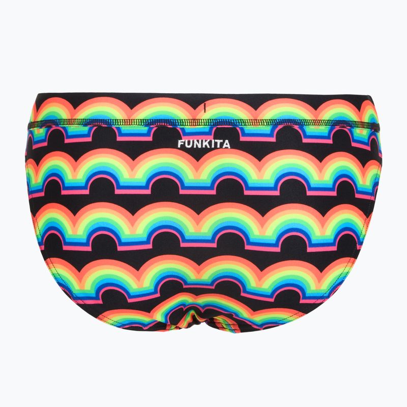 Spodní díl plavek Funkita Sports Brief rainbowie 2