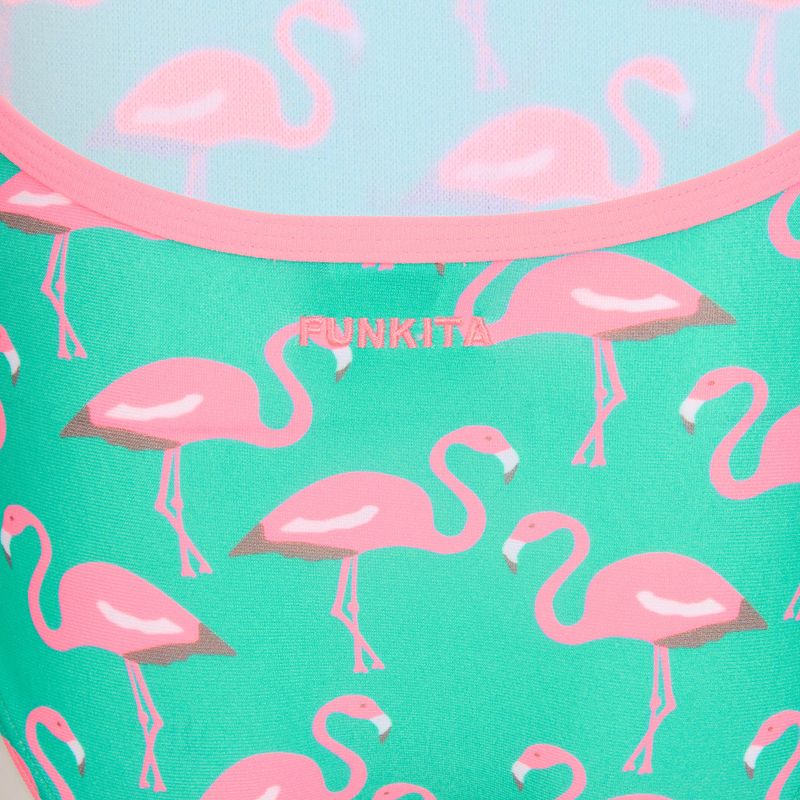 Dětské jednodílné plavky Funkita Single Strap One Piece go flamingo! 3