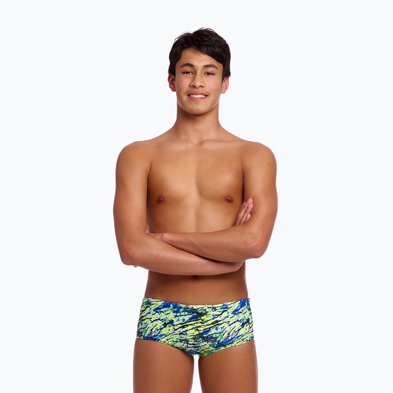 Dětské plavecké boxerky Funky Trunks Sidewinder Trunks scaled black