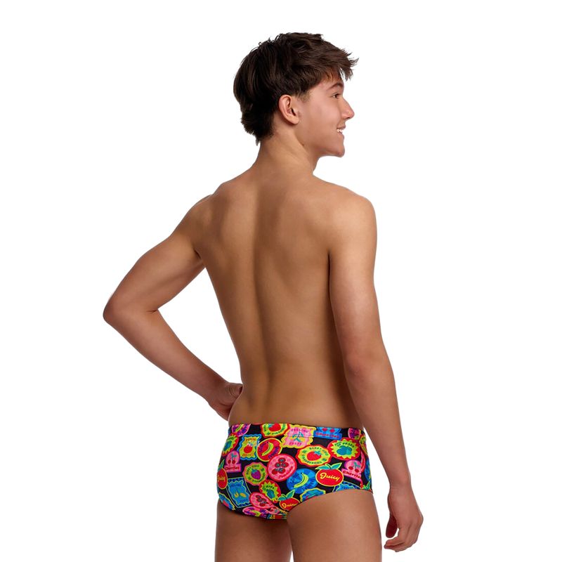 Chlapecké plavecké boxerky Funky Trunks Sidewinder Trunks berry good 3