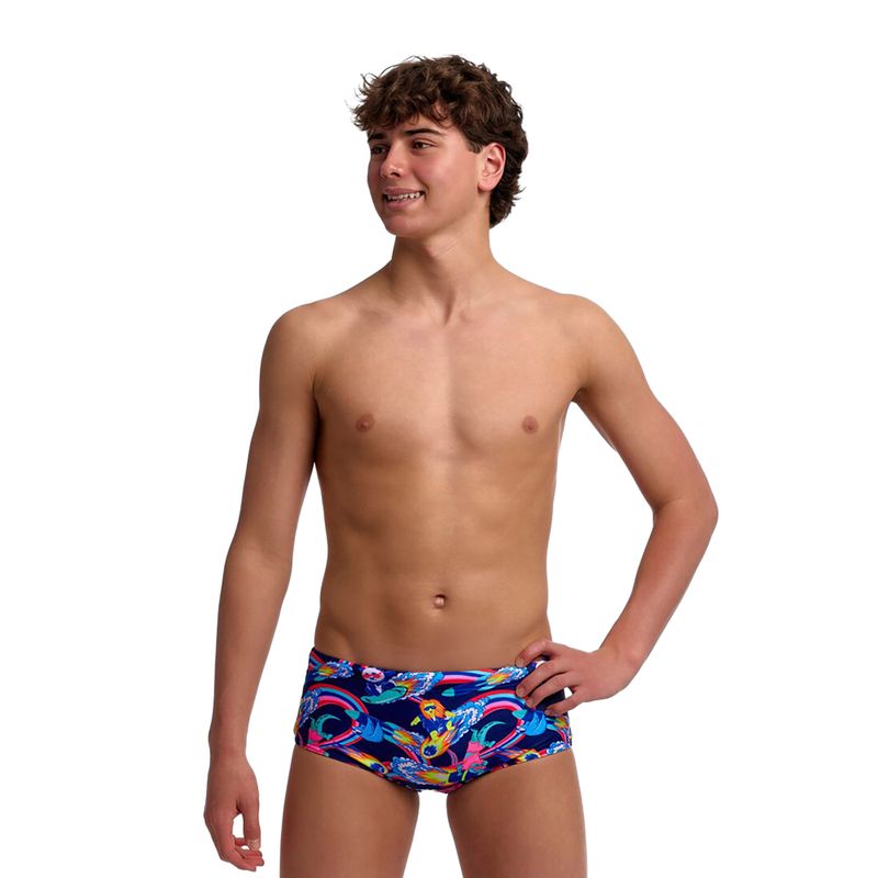 Chlapecké plavecké boxerky Funky Trunks Sidewinder Trunks blast buddies
