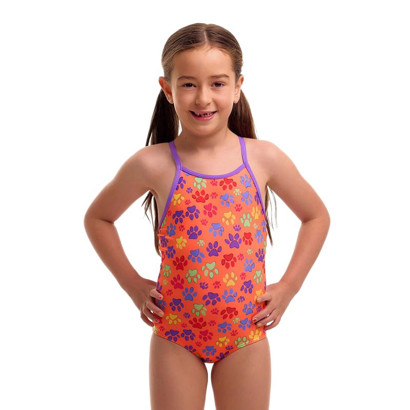 Dětské jednodílné plavky Funkita Printed One Piece paw paw 2