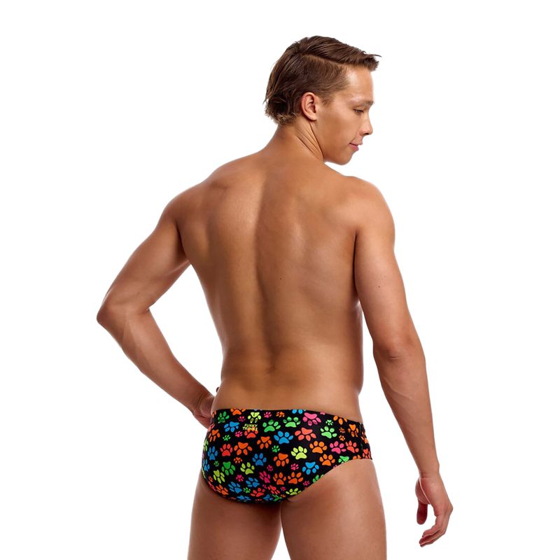 Pánské plavky  Funky Trunks Seamed Briefs pawsome 3