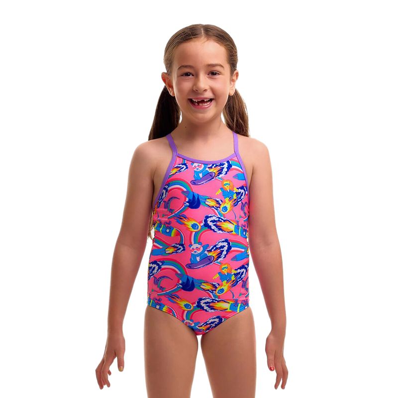 Dětské jednodílné plavky Funkita Printed One Piece sweet surfers 2