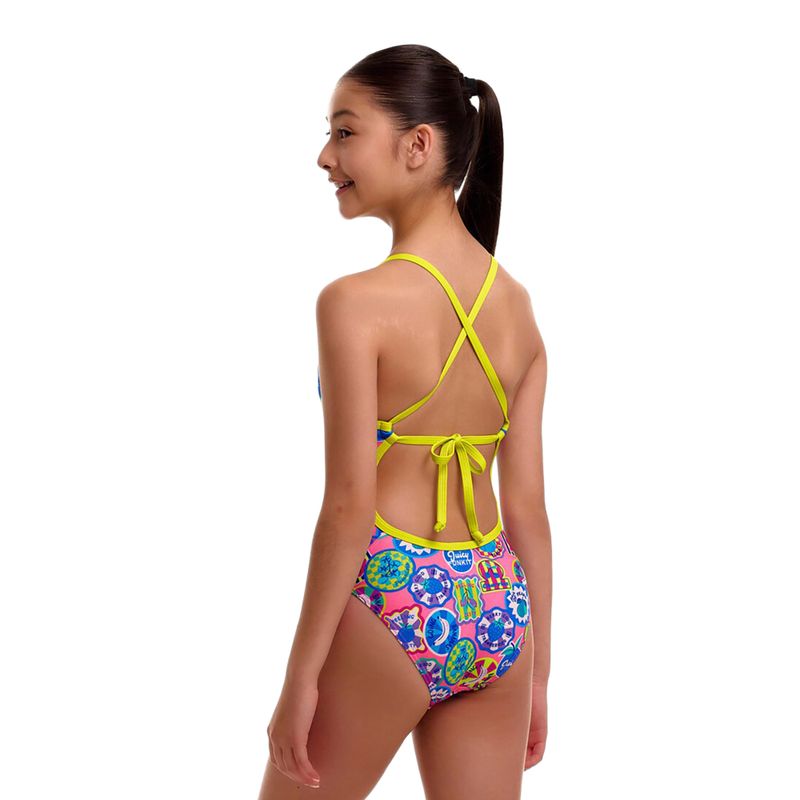 Dětské jednodílné plavky Funkita Tie Me Tight One Piece zesty besty 3