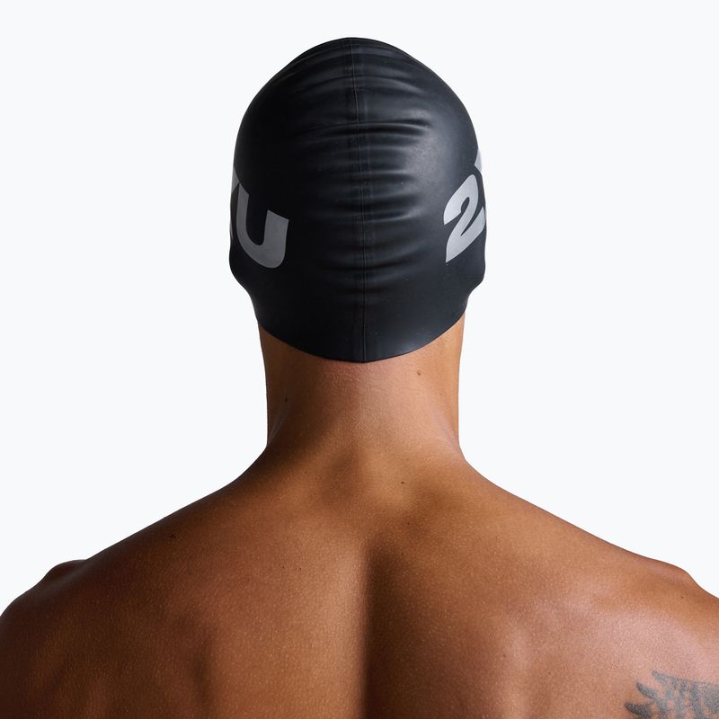 Plavecká čepice 2XU Silicone black/black 6