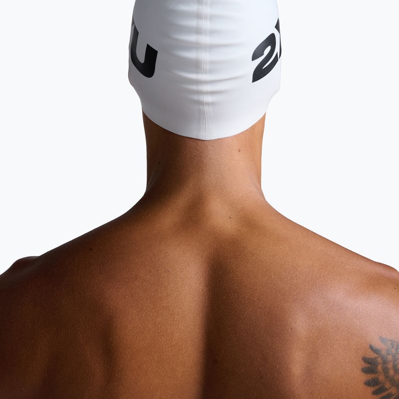 Plavecká čepice 2XU Silicone white/white 5