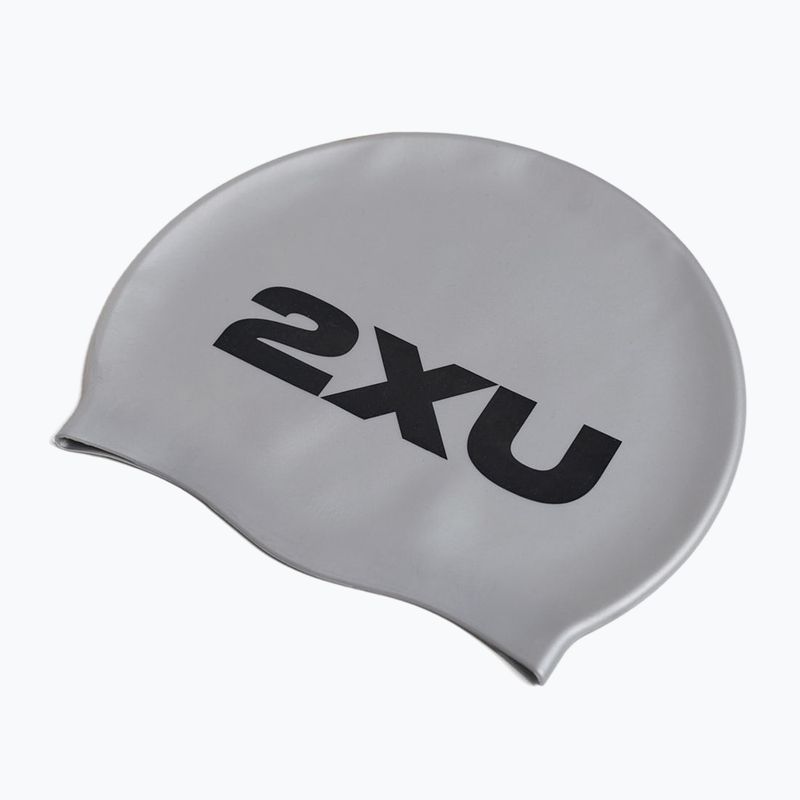 Plavecká čepice 2XU Silicone silver/silver