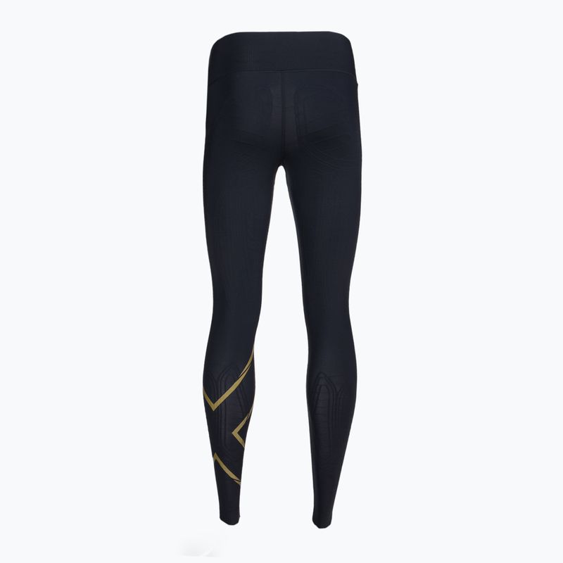 Dámské tréninkové legíny 2XU Force Mid-Rise Compression black and gold WA5367B 7