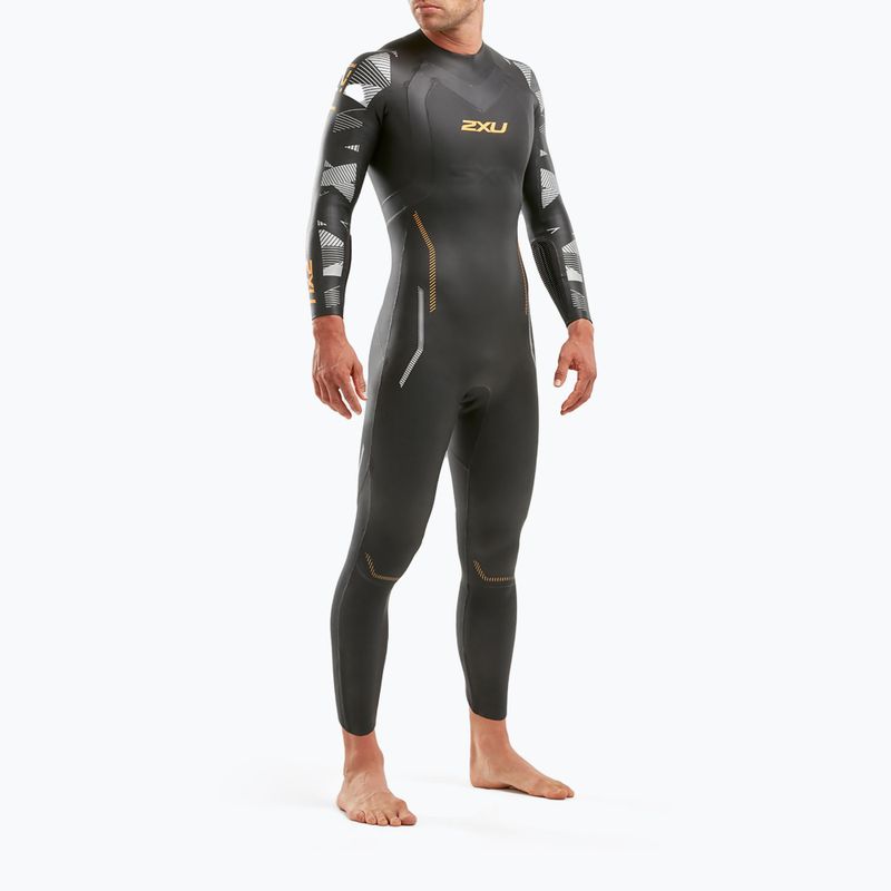Pánský triatlonový neopren 2XU Propel 2 black/orange fizz 6