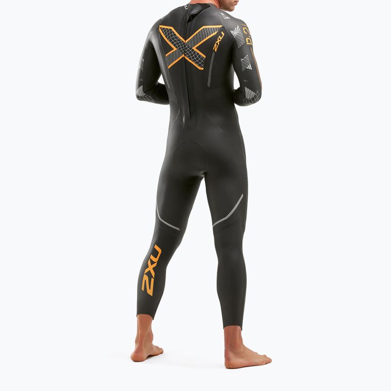 Pánský triatlonový neopren 2XU Propel 2 black/orange fizz 8