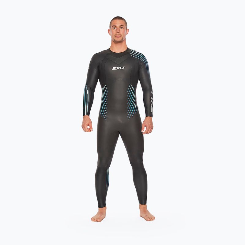 Pánský triatlonový neopren 2XU Propel 1 black/blue ombre 6