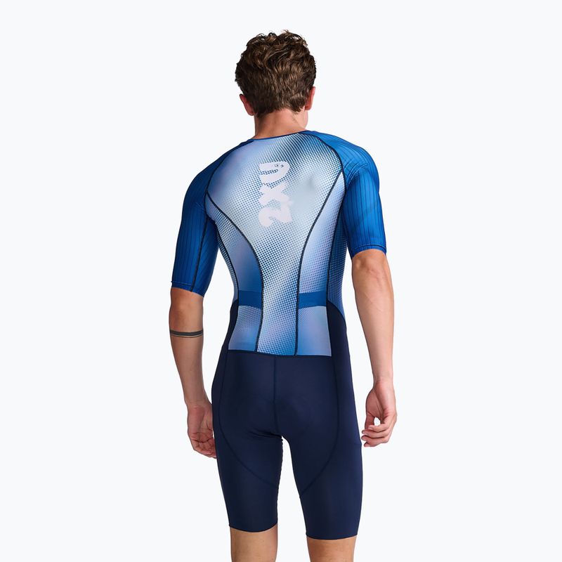 Pánský cyklistický oblek 2XU Aero Sleeved midnight/white 2