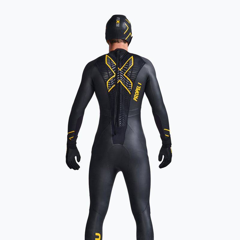 Neoprénová plavecká čepice 2XU Propel Neoprene black/ambition 3