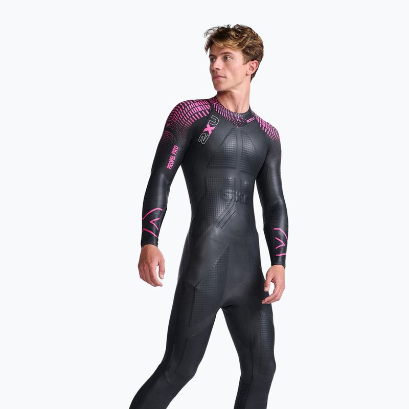 Pánský triatlonový neopren 2XU Propel PRO 3 mm black/punk pink 3