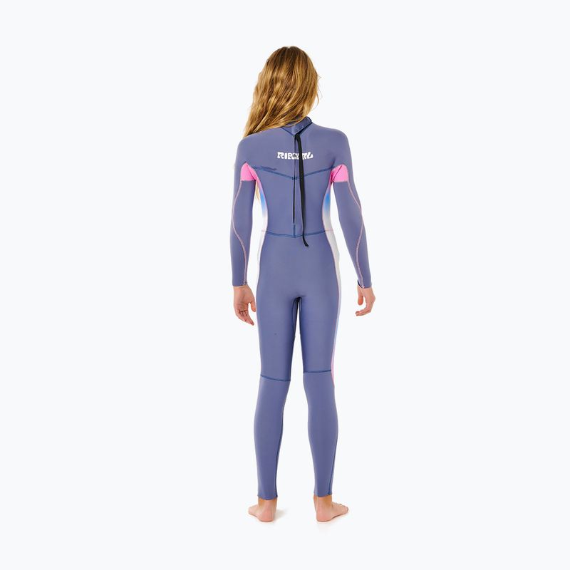 Dětský plavecký neopren Musto Flexlite Alumin 3.0 Long John Jr 3 mm midnight marl Rip Curl Dawn Patrol 3/2 mm Back Zip grey/blue 2