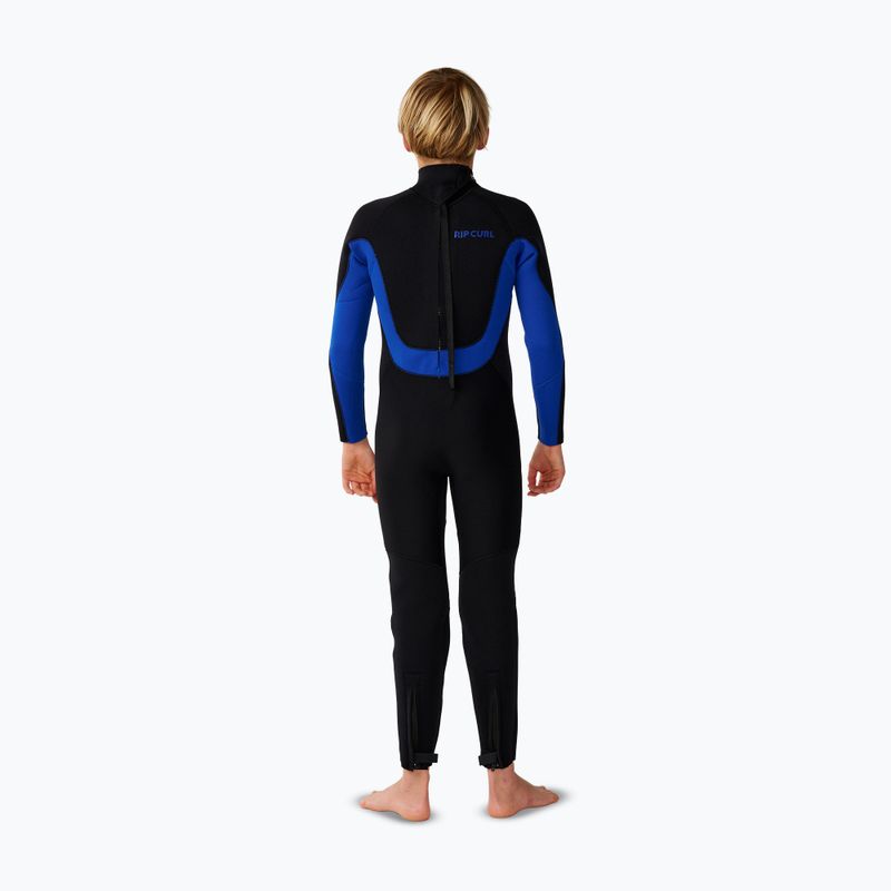 Dětský plavecký neopren Rip Curl Trad 4/3 mm Back Zip black/blue 2
