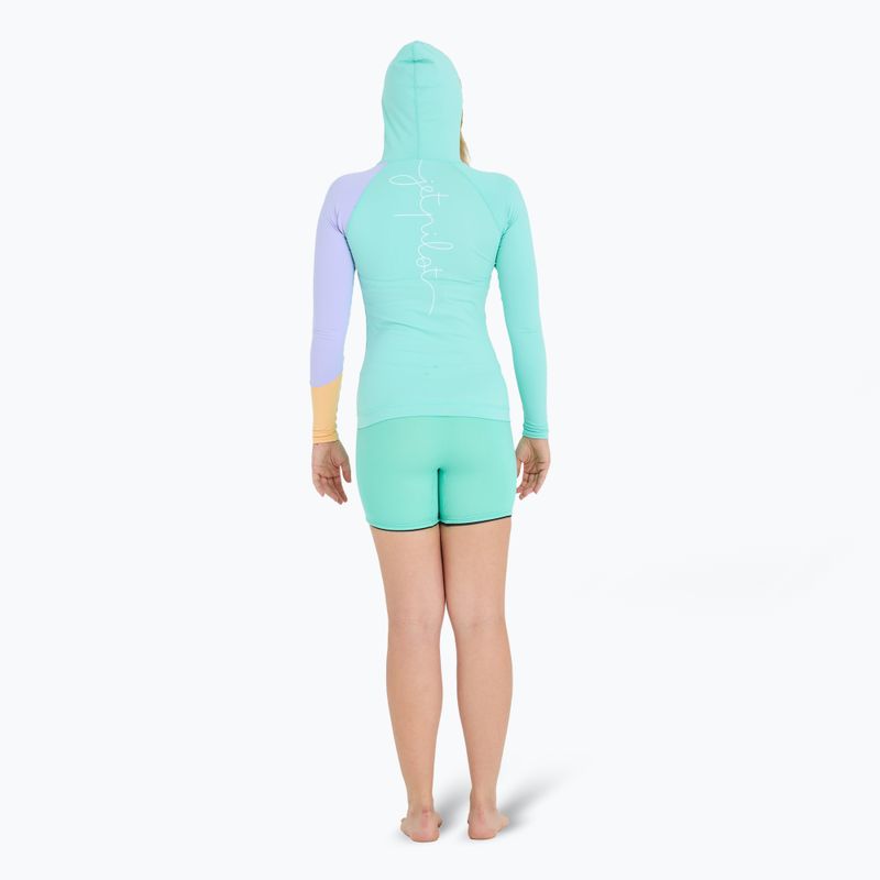 Dámská mikina Jetpilot Pacer Hooded Rashie teal 3