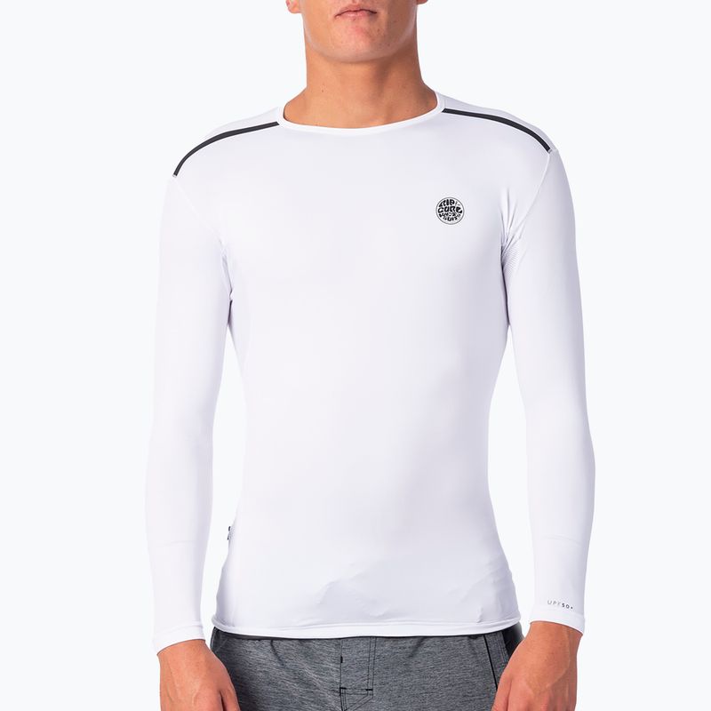 Pánské plavecké tričko s dlouhým rukávem Rip Curl Tech Bomb LSL UVT white WLY7JM