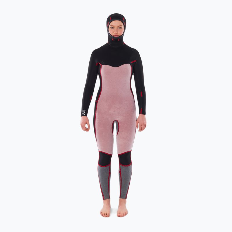 Dámský neopren Rip Curl Dawn Patrol 5/4mm se zipem na hrudi a s kapucí black 3