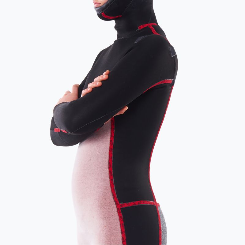 Dámský neopren Rip Curl Dawn Patrol 5/4mm se zipem na hrudi a s kapucí black 5