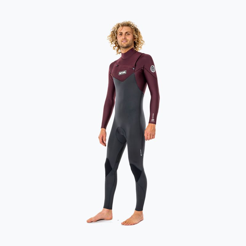 Pánský neopren   Rip Curl Dawn Patrol 4/3 mm GB ST C/Zip wine