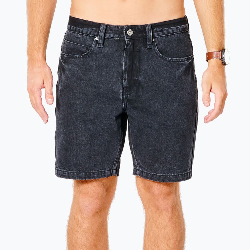 Pánské kraťasy Rip Curl Washed Black Denim Walkshort černé CWAOL9