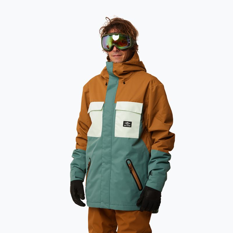 Pánská zeleno-hnědá snowboardová bunda Rip Curl Pinnacle 004MOU 146 2