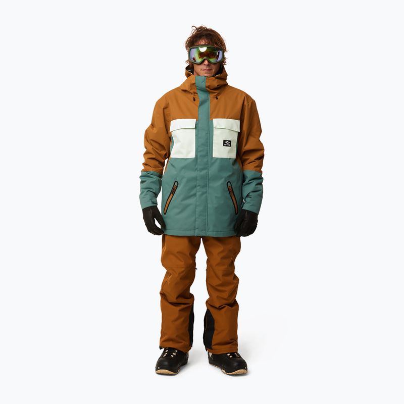 Pánská zeleno-hnědá snowboardová bunda Rip Curl Pinnacle 004MOU 146 4