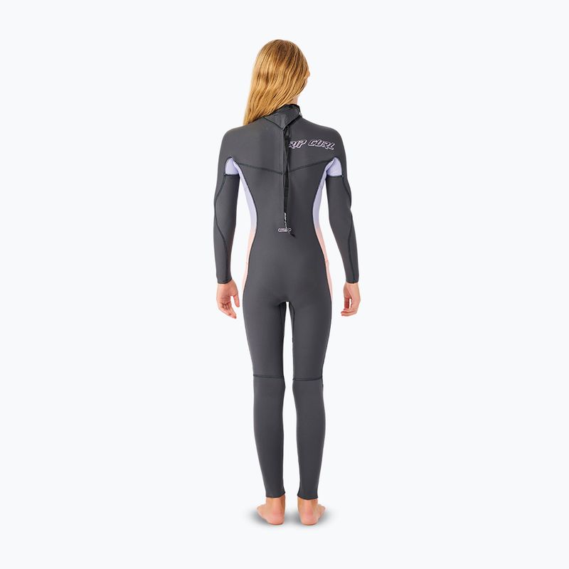 Dětský plavecký neopren Rip Curl Dawn Patrol Back Zip 4/3mm GB Jr charcoal grey 2