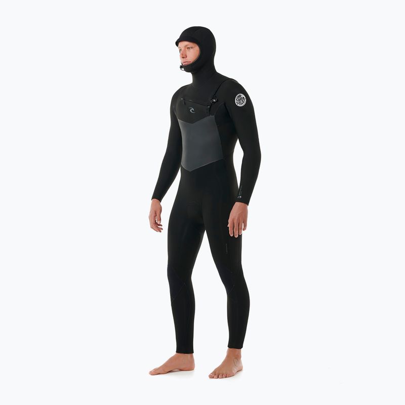 Pánský plavecký neopren Rip Curl Dawn Patrol Hooded 6/4 mm Chest Zip black 3