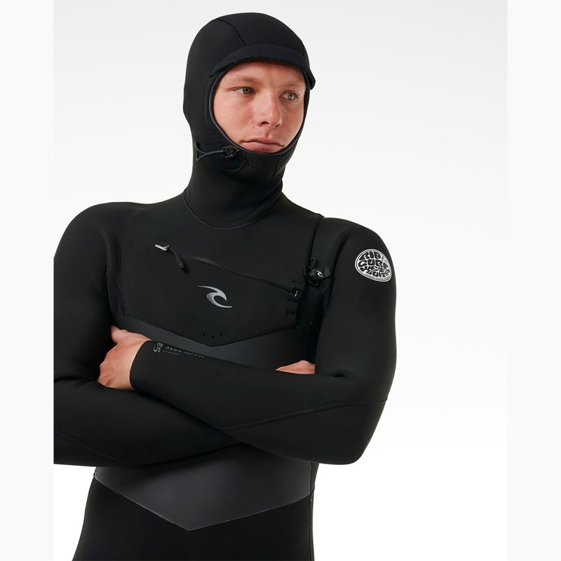 Pánský plavecký neopren Rip Curl Dawn Patrol Hooded 6/4 mm Chest Zip black 4