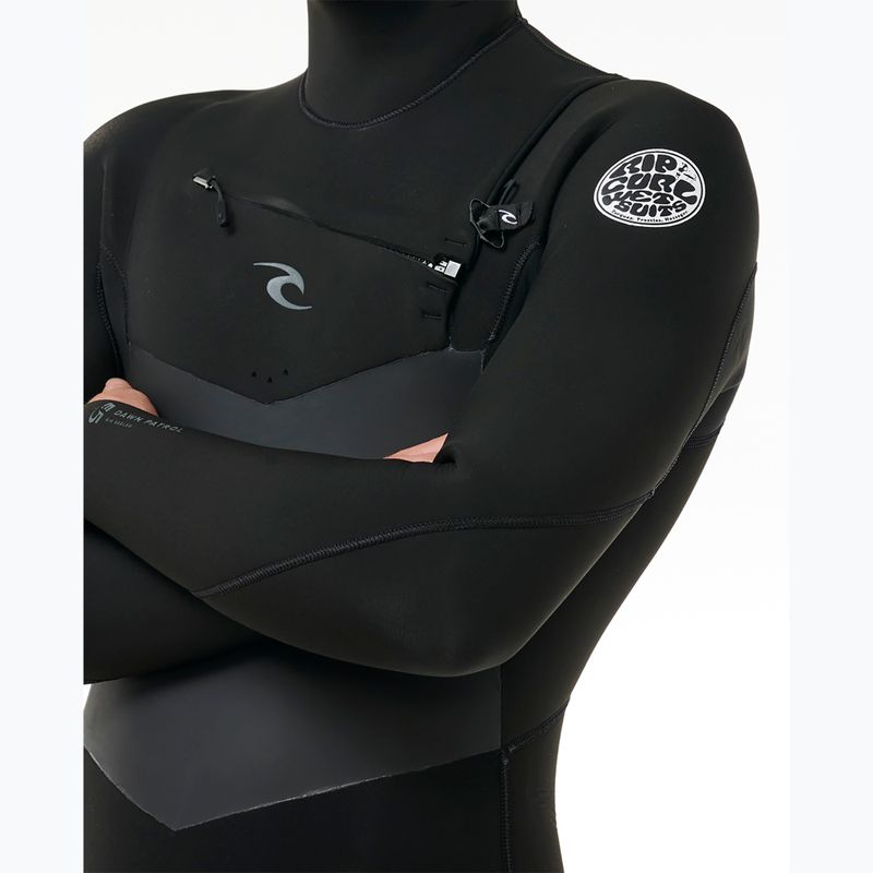 Pánský plavecký neopren Rip Curl Dawn Patrol Hooded 6/4 mm Chest Zip black 5
