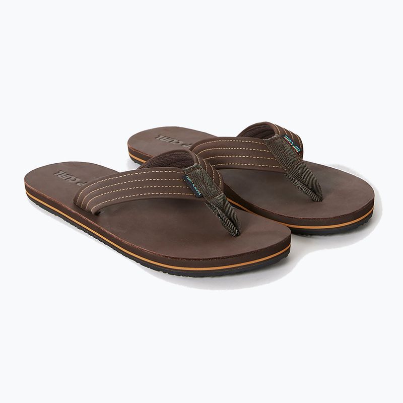 Pánské žabky Rip Curl Revival Leather Open Toe brown 8