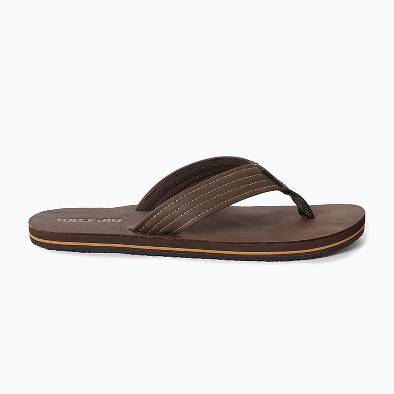 Pánské žabky Rip Curl Revival Leather Open Toe brown 9