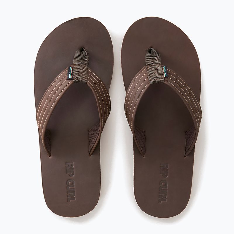 Pánské žabky Rip Curl Revival Leather Open Toe brown 12