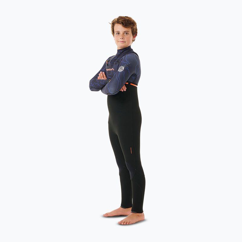 Dětský neopren Rip Curl Flashbomb 4/3 mm Chest Zip purple night  3