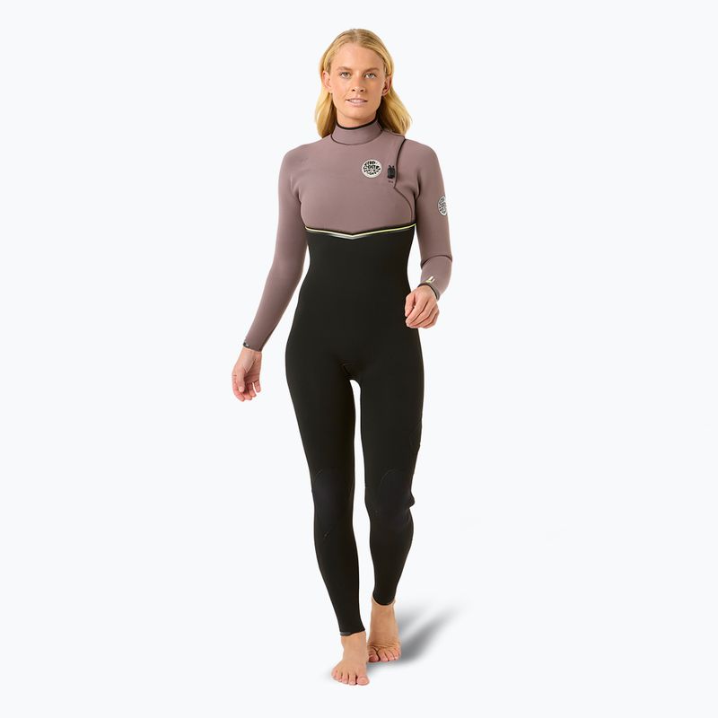 Dětský neopren Rip Curl Ebomb 3/2 mm Zip Free eggplant  3