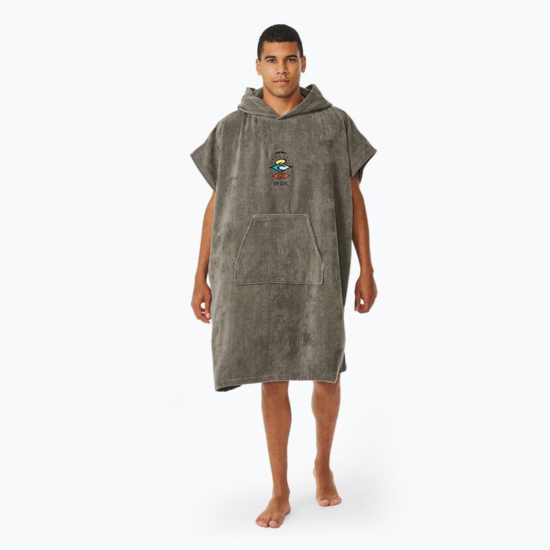 Pánské  pončo Rip Curl Logo Hooded grey