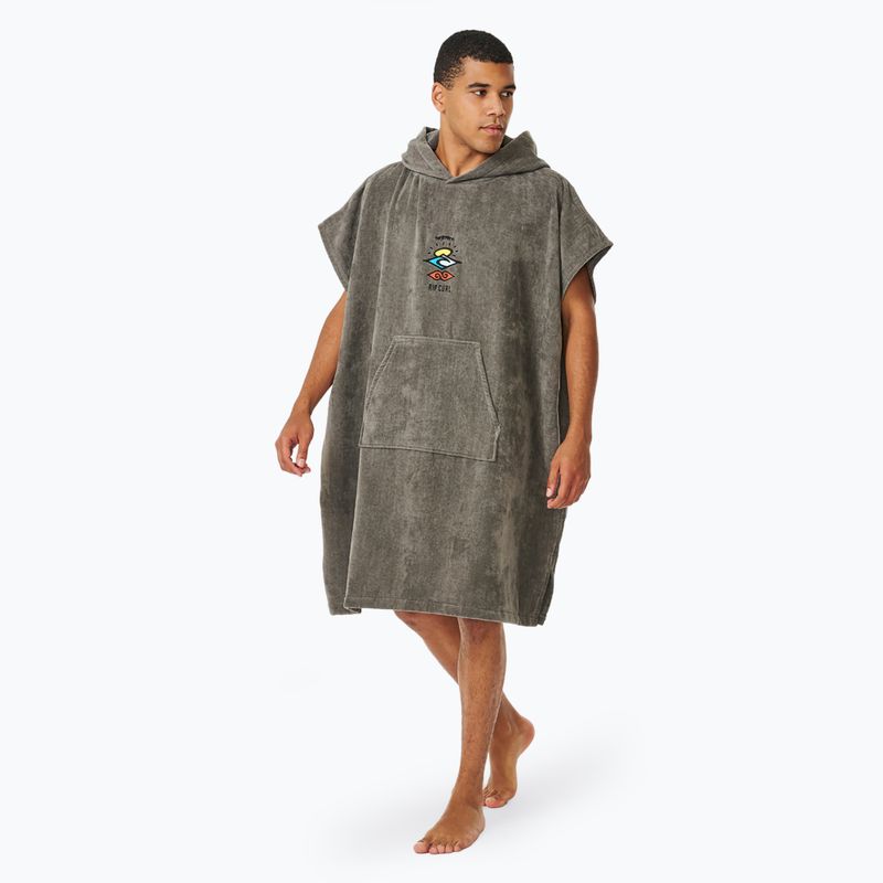 Pánské  pončo Rip Curl Logo Hooded grey 2